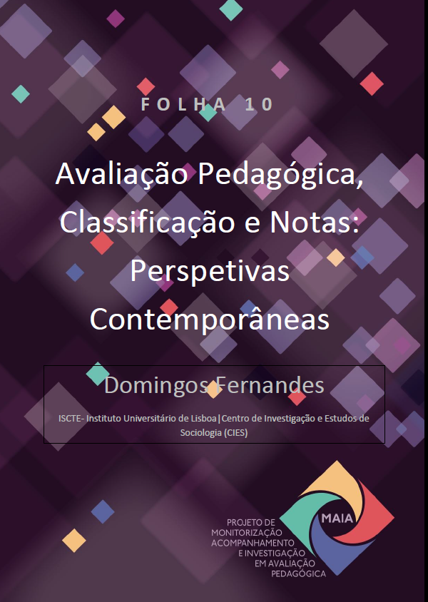 Folha 10 Avaliação Pedagógica Classificação e Notas Perspetivas Contemporâneas